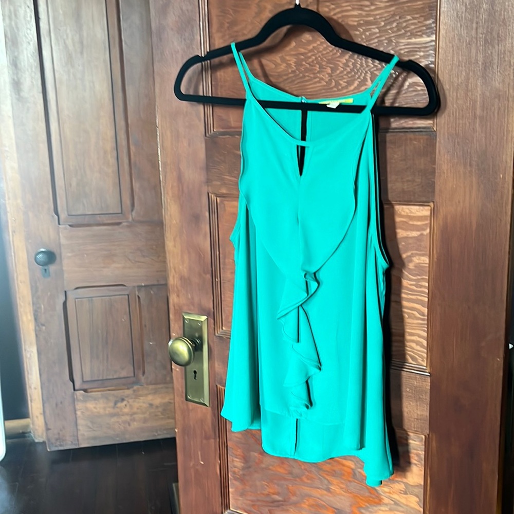 Turquoise, large Gianni Bini sleeveless blouse. Gently worn.
